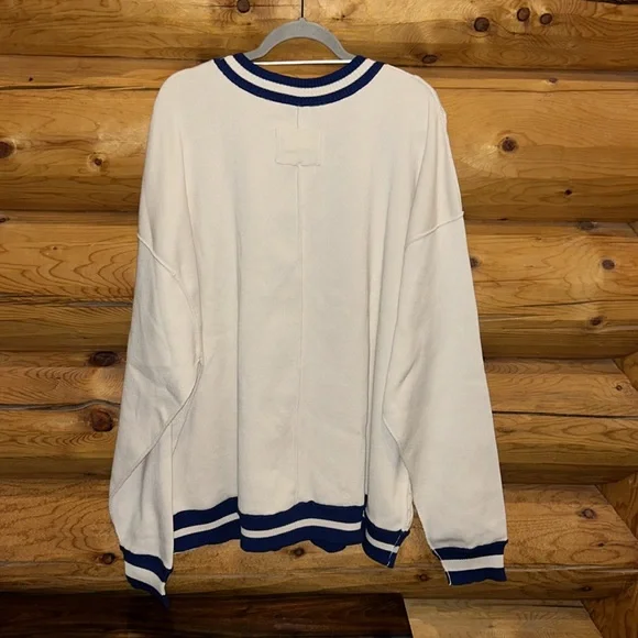 Free People Cream and Blue Cardigan - Picture 11 of 13